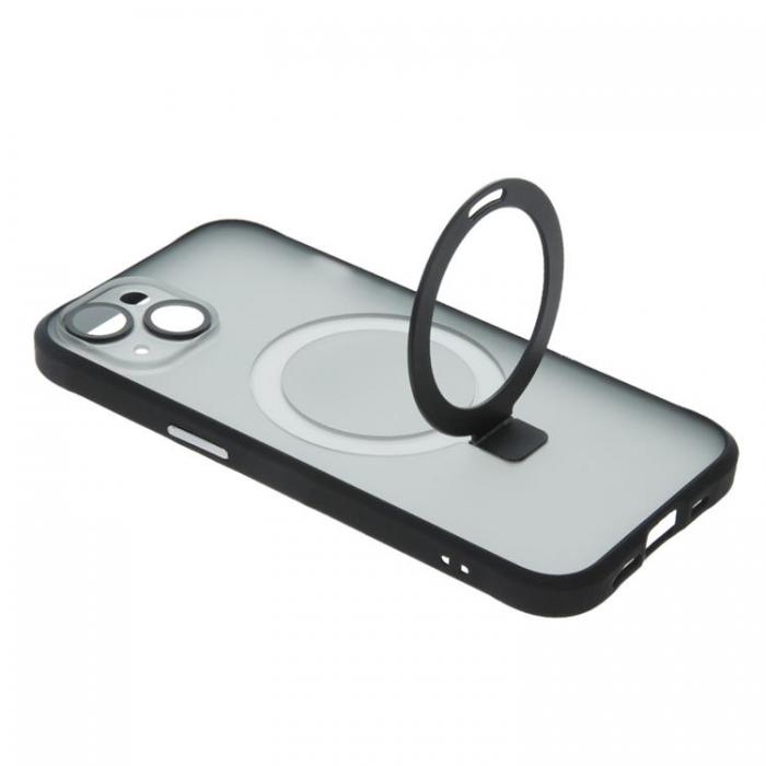 A-One Brand - iPhone 15 Pro Max Mobilskal MagSafe Ring - Svart