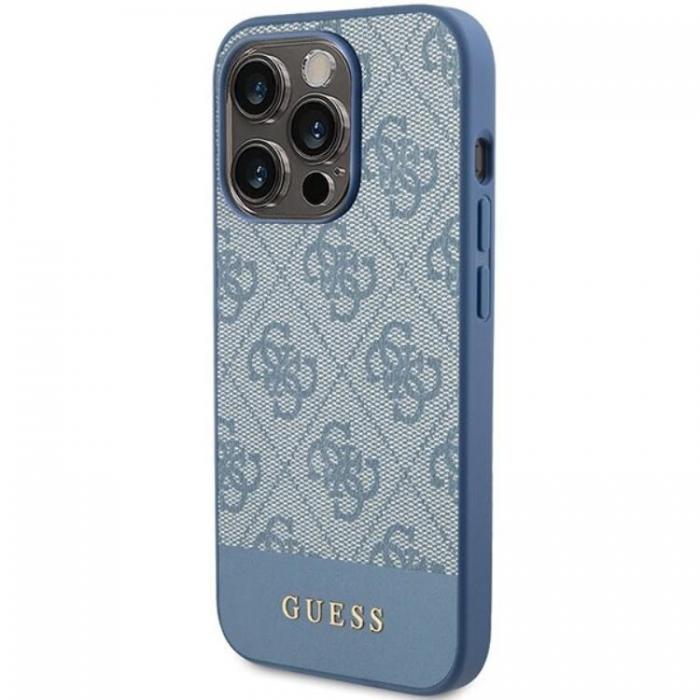 Guess - Guess iPhone 15 Pro Mobilskal Stripe Collection - Bl