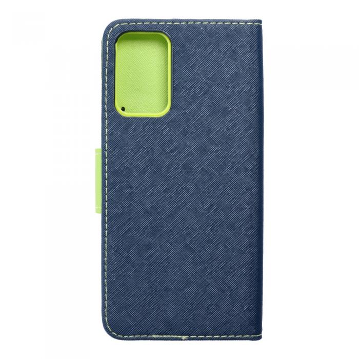 OEM - Fancy Plnboksfodral till Samsung A72 LTE ( 4G ) navy/lime