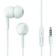 Thomson - Thomson In-Ear Hörlurar Trådbunden med Mikrofon Jack 3.5 mm - Vit