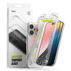 Ringke - [2-Pack] Ringke iPhone 16 Pro Härdat glas Skärmskydd Easy Slide - Svart