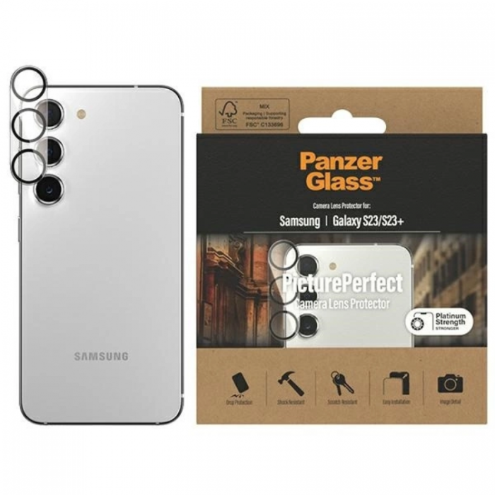 Panzer - Panzer Galaxy S23/S23 Plus Kameralinsskydd Hrdat Glas Picture Perfect