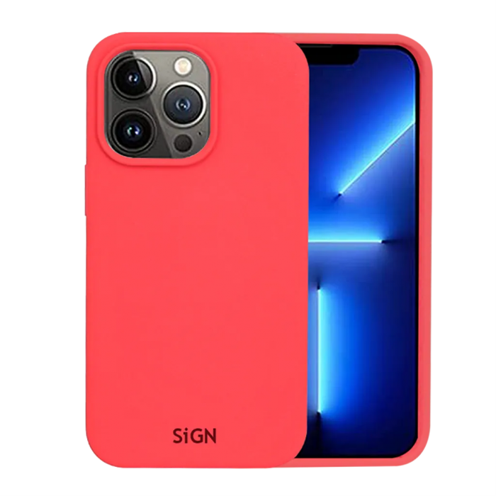 SiGN - SiGN iPhone 15 Pro Max Mobilskal Liquid Silikon - Rd