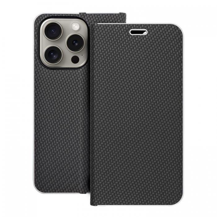 A-One Brand - iPhone 16 Pro Plnboksfodral Luna Carbon - Svart