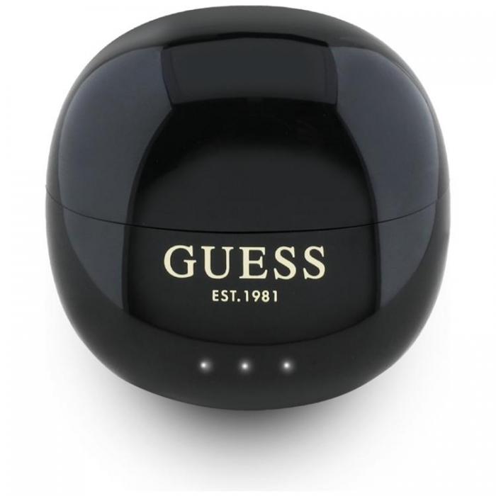 Guess - Guess TWS In-Ear Hrlurar Glossy Effect Egg Shape Printed Logo - Svart