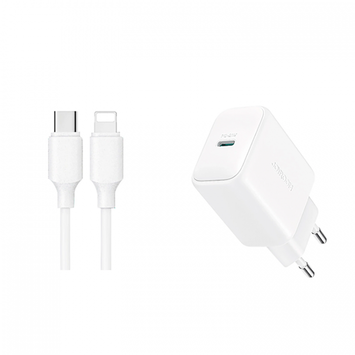 Joyroom - Joyroom Snabbladdare 20W USB-C Med Lightning Kabel 1m - Vit