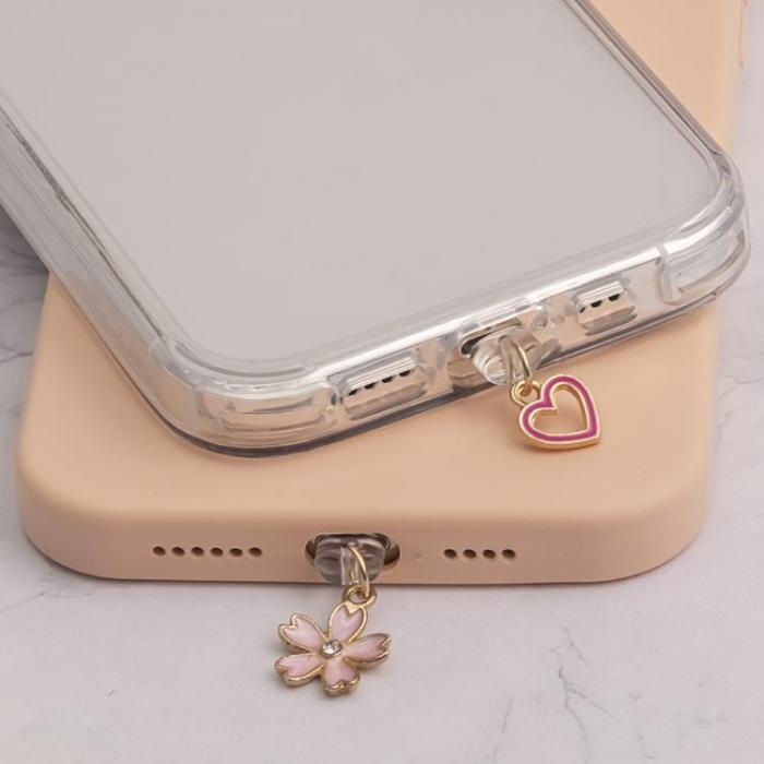 A-One Brand - Hngande Charms fr Mobil (USB-C) - Rosa