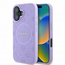 Guess - Guess iPhone 16 Mobilskal Magsafe Saffiano Peony Classic Logo