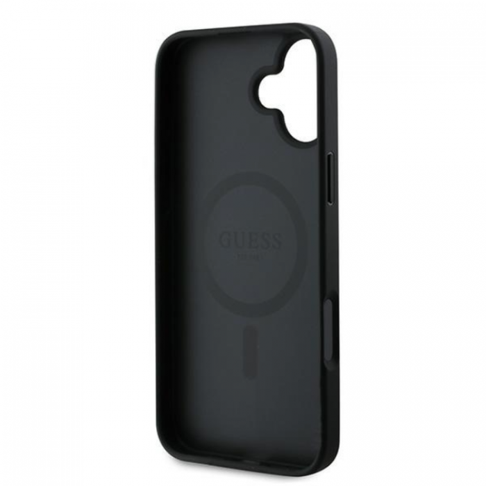 Guess - Guess iPhone 16 Plus Mobilskal Magsafe Grained Ring - Svart