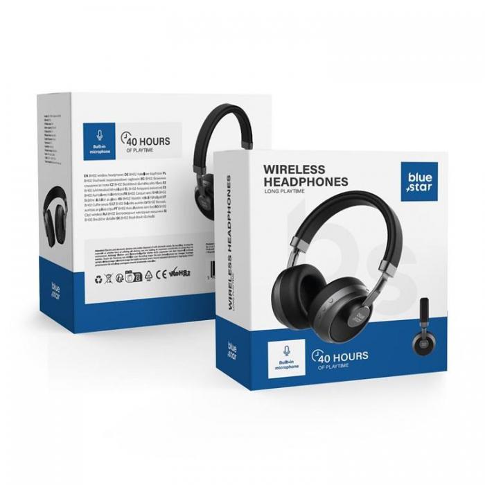 Blue Star - Blue Star Trdlsa Hrlurar Over-Ear Bluetooth - Svart