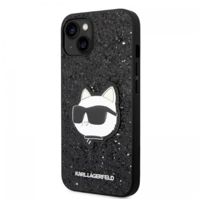 KARL LAGERFELD - Karl Lagerfeld iPhone 14 Plus Skal Glitter Choupette Patch - Svart