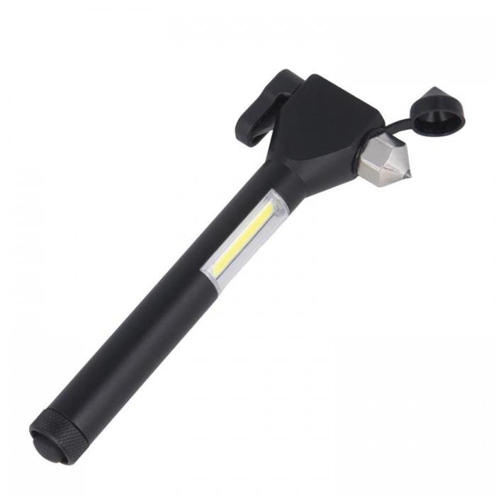 Forever Light - Forever Light LED Ficklampa EMERGENCY med hammare och magnet 2xAAA COB