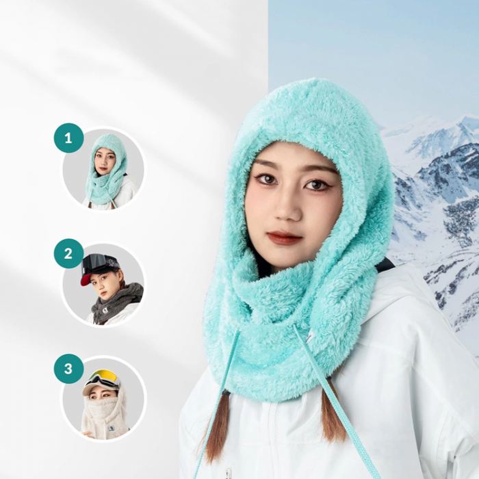 Qunature - Qunature Ski Balaclava Storlek M Arctic Velvet - Mint