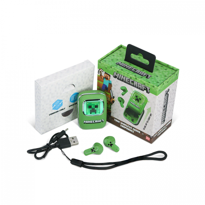 Minecraft - MINECRAFT TWS In-Ear Hrlurar Slide - Grn