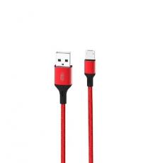 XO - XO Kabel USB-A till Micro-USB 2m 2.4A - Röd