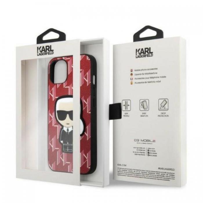 KARL LAGERFELD - Karl Lagerfeld iPhone 13 Skal Monogram Ikonik Patch - Rd