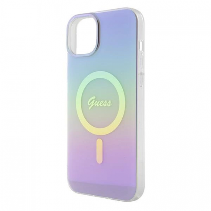 Guess - Guess iPhone 15 Plus Mobilskal Magsafe IML Iridescent - Lila