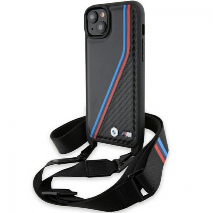 BMW - BMW iPhone 15/14 Plus Halsbandsskal M Edition Carbon Tricolor