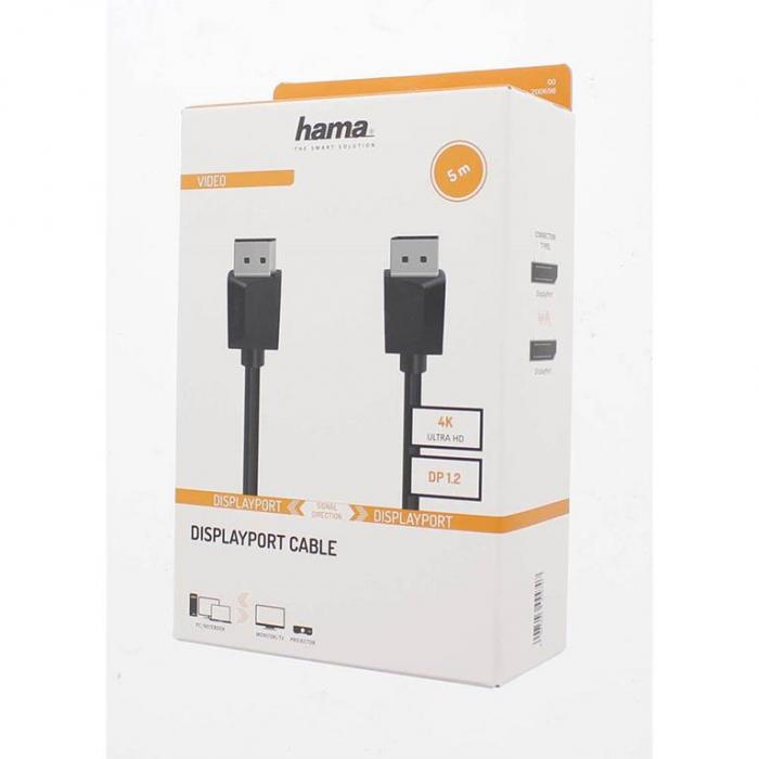 Hama - Hama Kabel DisplayPort 1.2 Ultra-HD 4K 5m - Svart