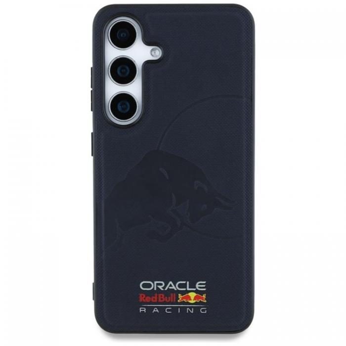 Red Bull - Red Bull Galaxy S25 Mobilskal MagSafe Lder Meshed Debossed Bull - Navy