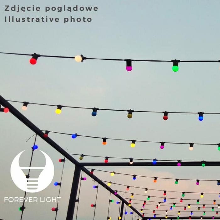 Forever Light - Forever Light Ljusgirlang 12m +10 Gldlampor G45 2W IP65 - Vit