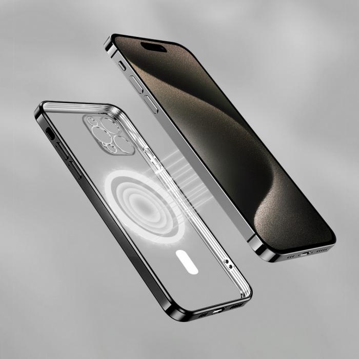 VMAX - Vmax Elektroplterat Mag TPU-skal iPhone 14 Pro Svart