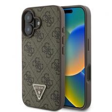 Guess - Guess iPhone 16 Plus Mobilskal 4G Triangle Strass - Brun