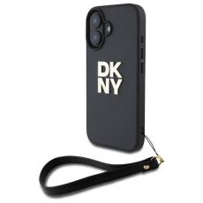 DKNY - DKNY iPhone 16 Mobilskal Wrist Strap Stock Logo - Svart