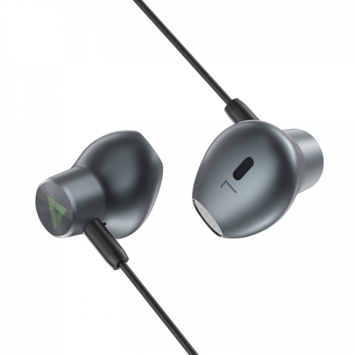 Acefast - Acefast In-Ear Lightning Hrlurar 1.2m - Svart