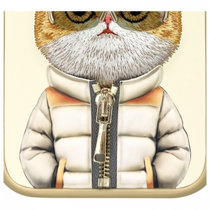 NIMMY - Nimmy iPhone 15 Pro Max Mobilskal Cool & Cute 2.0 Cat - Khaki