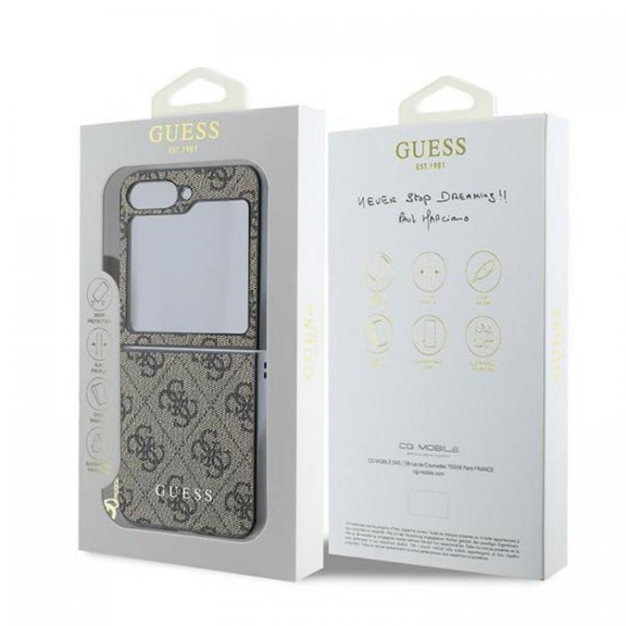 Guess - Guess Galaxy Z Flip 6 Mobilskal 4G Charm - Brun