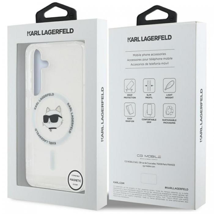 KARL LAGERFELD - Karl Lagerfeld Galaxy S25 Plus Mobilskal MagSafe Choupette Printed Logo - Vit