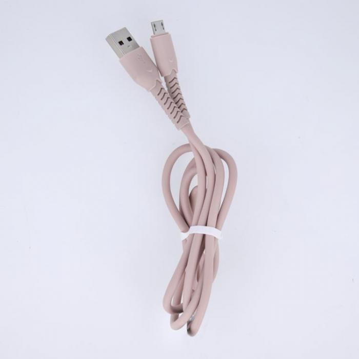 Maxlife - Maxlife Kabel USB till micro-USB 1m 3A MXUC-04 - Rosa