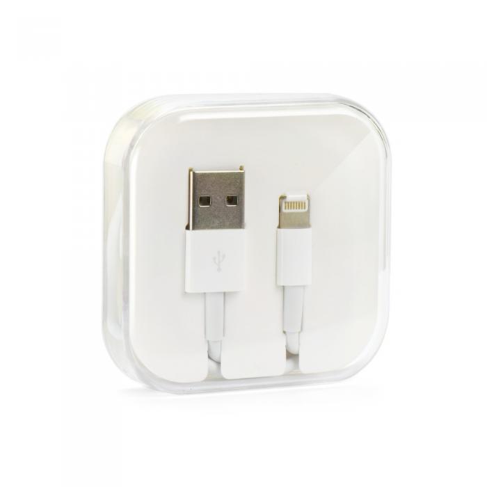 A-One Brand - USB-A till Lightning kabel 8-pin Vit BOX HD4 1m