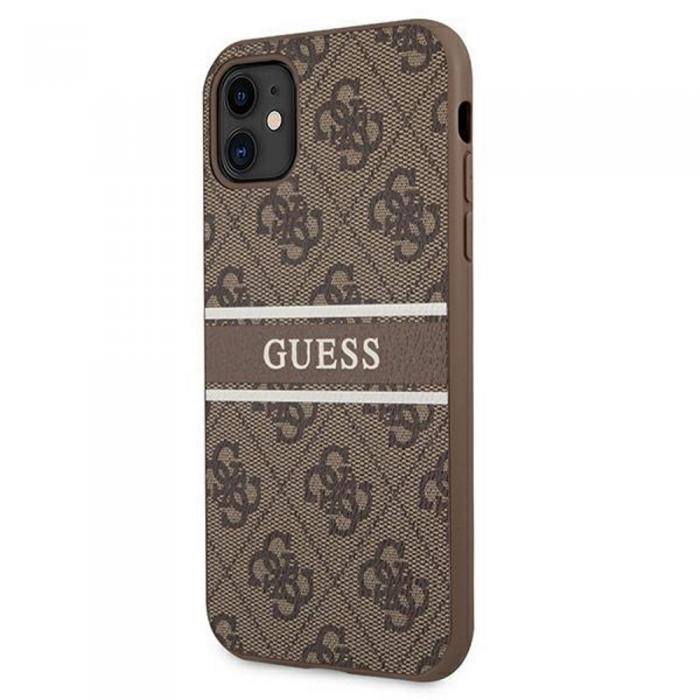 Guess - Guess iPhone 11 Hrt Fodral Brun Stripe