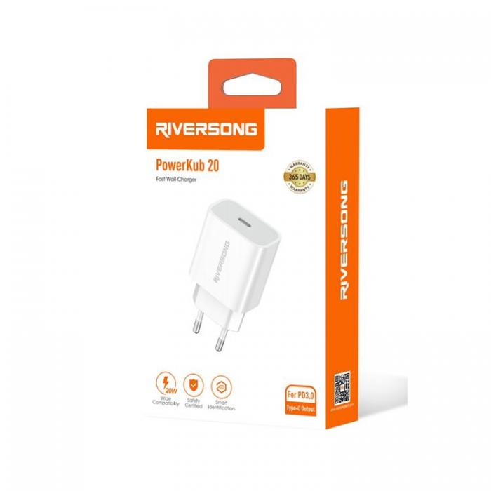 Riversong - Riversong Vggladdare USB-C 20W PowerKub 20 - Vit