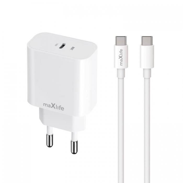 Maxlife - Maxlife Snabbladdare 20W USB-C med Kabel PD QC MXTC-06