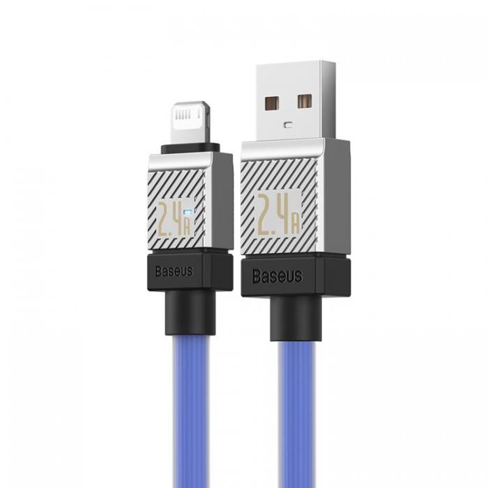 BASEUS - Baseus USB Till Lightning 1m Kabel 2.4A CoolPlay - Bl