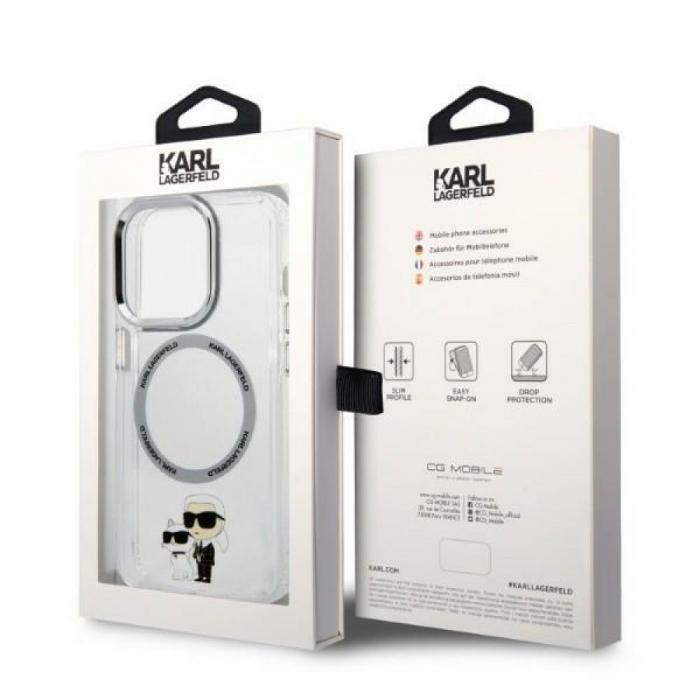 KARL LAGERFELD - Karl Lagerfeld iPhone 14 Pro Magsafe Transparent Hrdskal