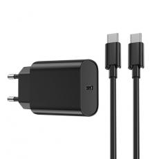 WIWU - WIWU Snabbladdare 20W USB-C med Kabel Wi-U001 PD - Svart