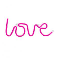 Forever Light - Forever Light LED Neon LOVE Bat FLNE05 + USB - Rosa