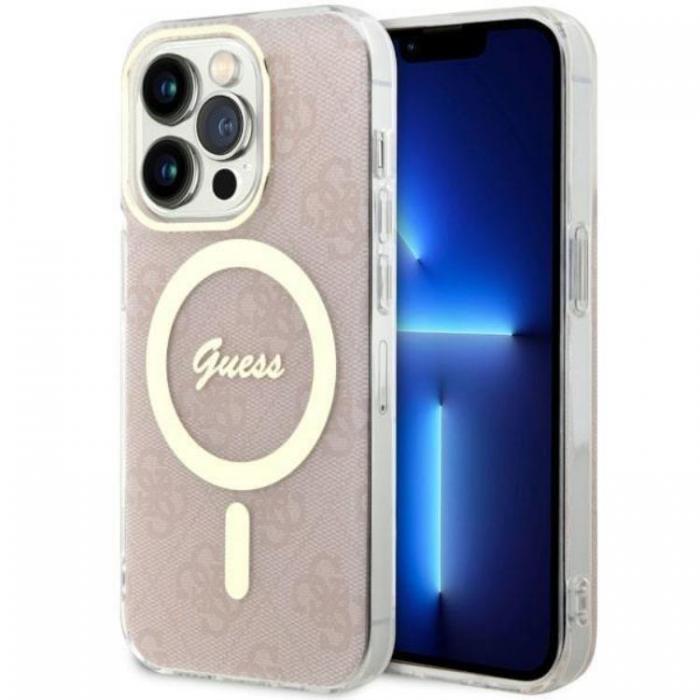 Guess - Guess iPhone 14 Pro Max Mobilskal MagSafe - Rosa