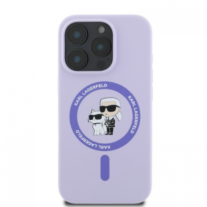 KARL LAGERFELD - KARL LAGERFELD iPhone 16 Pro Mobilskal Magsafe Silikon Heads Ring