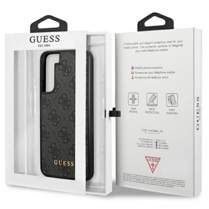 Guess - Guess Galaxy S24 Ultra Mobilskal Metall Guld Logo - Svart