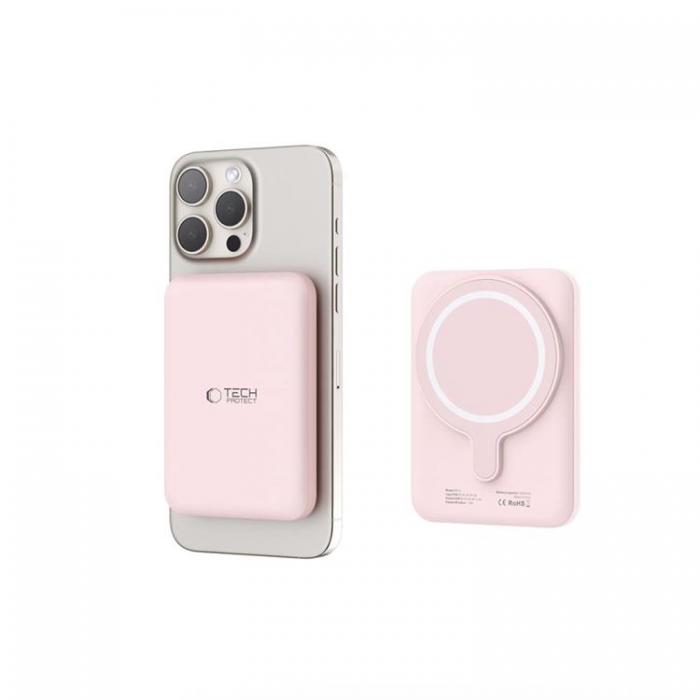 Tech-Protect - Tech-Protect PB10 Lifemag Magsafe Power Bank 5000mah - Rosa