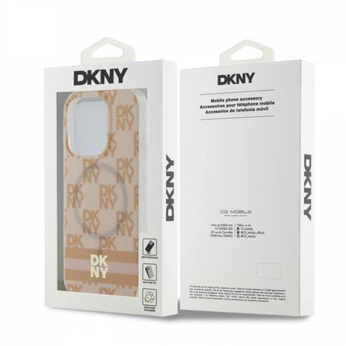 DKNY - DKNY iPhone 13 Pro Max Mobilskal Magsafe IML Checkered Mono