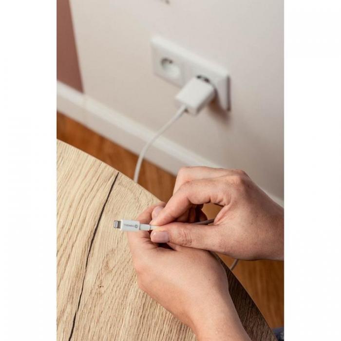 A-One Brand - Forcell USB-A till Lightning kabel 30W, 1m - Vit