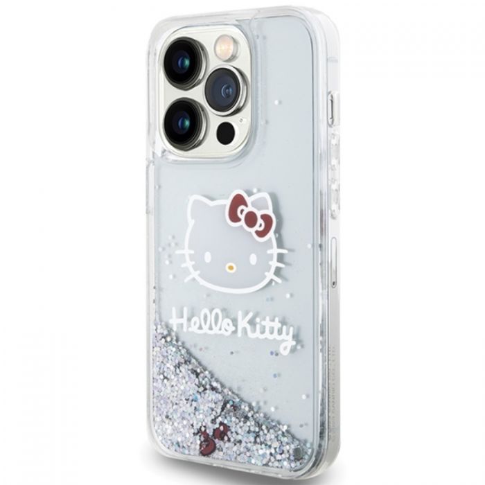 Hello Kitty - Hello Kitty iPhone 13 Pro Mobilskal Liquid Glitter Charms - Silver