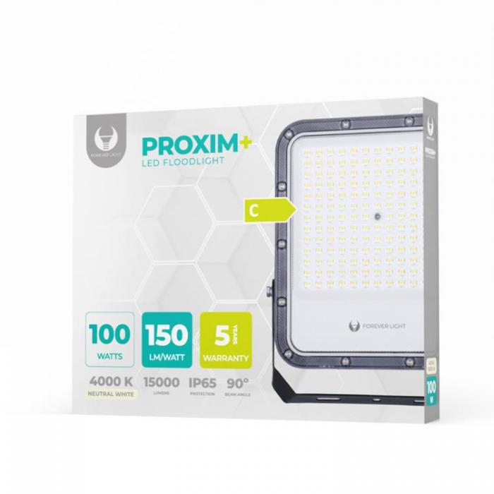 Forever Light - Forever Strlkastare LED PROXIM+ 100W 4000K 15000lm 230V IP65