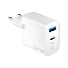 Forever - Forever GaN Väggladdare 1x USB-C 1x USB 45W TC-06-45AC - Vit